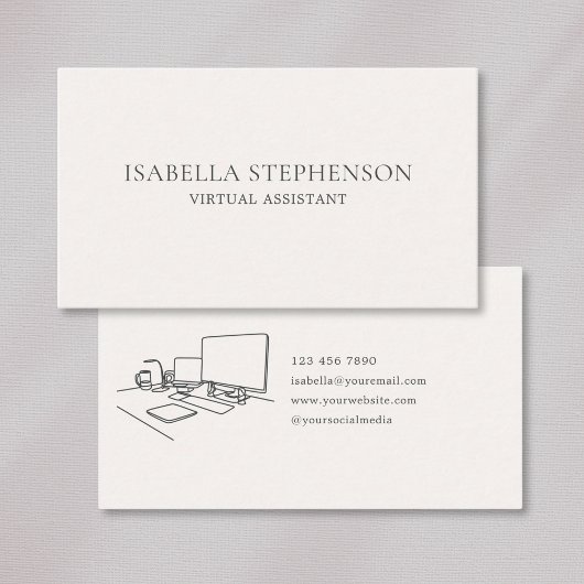 Modern Minimalistische Virtuele Assistent Professi Visitekaartje
