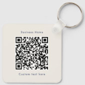 Modern Minimalistische VS 250ste Zakelijke QR-code Sleutelhanger (Achterkant)