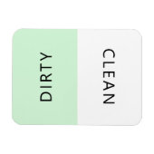 Modern minimalistische wasmachine Clean Dirty Magn Magneet (Horizontaal)