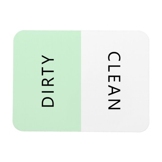 Modern minimalistische wasmachine Clean Dirty Magn Magneet (Horizontaal)