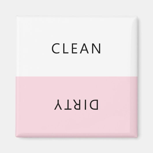 Modern minimalistische wasmachine Clean Dirty Magn Magneet (Voorkant)