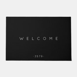 Modern Minimalistische Welkom Aangepast Huisnummer Deurmat