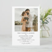 Modern minimalistische White Wedding Foto 4 Kaart (Staand voorkant)