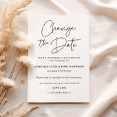 Modern minimalistische wijziging van de datum trou kaart