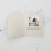 Modern Minimalistische Witte en Bruine Foto Afstud Aankondiging (Binnen)