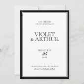 Modern Minimalistische Zwart-Wit Foto Save The Dat Date (Voorkant)