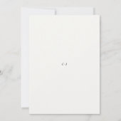 Modern minimalistische zwart-wit save the date (Achterkant)