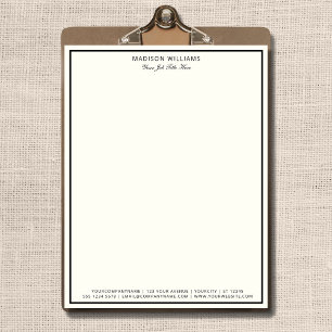 Modern minimalistische zwarte grens Luxury Boutiqu Briefhoofd