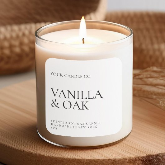 Modern minimumaantal kaarsen vierkante sticker