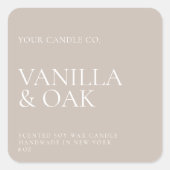 Modern minimumaantal kaarsen vierkante sticker (Voorkant)