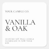 Modern minimumaantal kaarsen vierkante sticker (Voorkant)