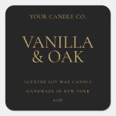 Modern minimumaantal kaarsen vierkante sticker (Voorkant)