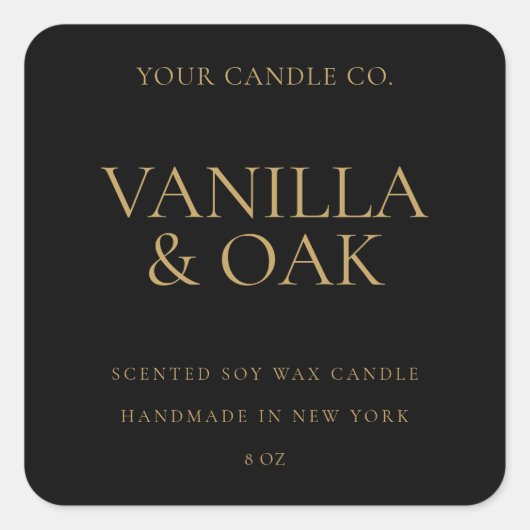 Modern minimumaantal kaarsen vierkante sticker (Voorkant)