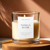 Modern minimumaantal kaarsen voedselcontainer etiket