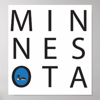 Modern Minnesota met een ballon Poster
