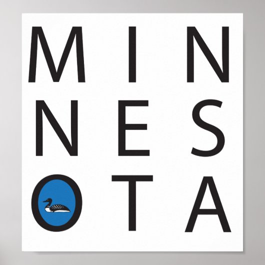 Modern Minnesota met een ballon Poster (Voorkant)