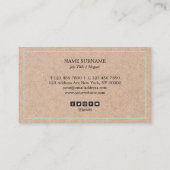 Modern Mint Accent PrintedKraft Appointment Visitekaartje (Achterkant)