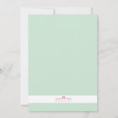 Modern Mint Baby Sprinkle Baby shower Kaart (Achterkant)
