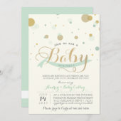 Modern Mint Baby Sprinkle Baby shower Kaart (Voorkant / Achterkant)