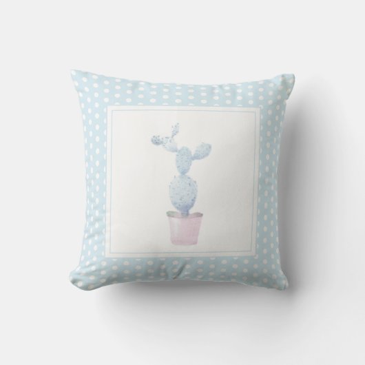 Modern Mint Birth Baby voor kinderen Cactus Kussen (Voorkant)