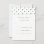 MODERN MINT BISQUE STIPPEN EN STRIPEN RSVP KAARTJE (Achterkant)