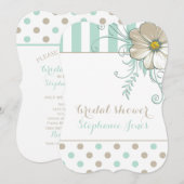 MODERN MINT BISQUE STIPPEN EN STRIPEN Vrijgezellen Kaart (Voorkant / Achterkant)