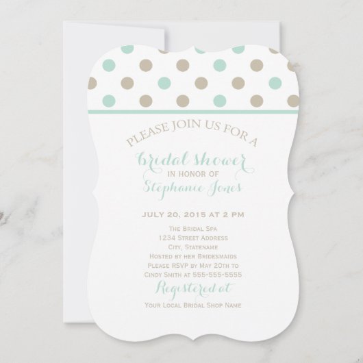 MODERN MINT BISQUE STIPPEN EN STRIPEN Vrijgezellen Kaart (Achterkant)