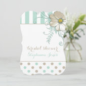 MODERN MINT BISQUE STIPPEN EN STRIPEN Vrijgezellen Kaart (Staand voorkant)