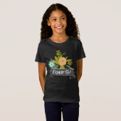 Modern Mint Chalkboard Bloemenmeisje Wedding T-shi T-shirt (Voorkant volledig)
