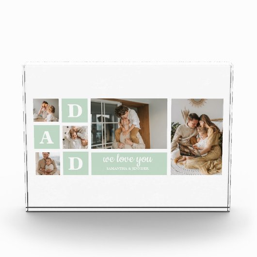 Modern Mint Collage Foto Pap Beste Gift (Voorkant)