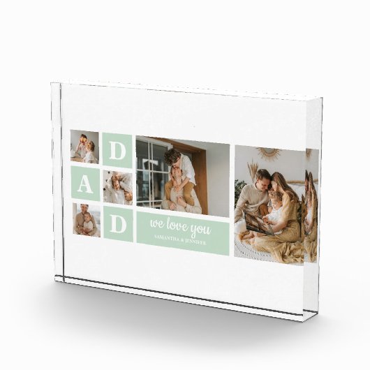 Modern Mint Collage Foto Pap Beste Gift (Rechts)