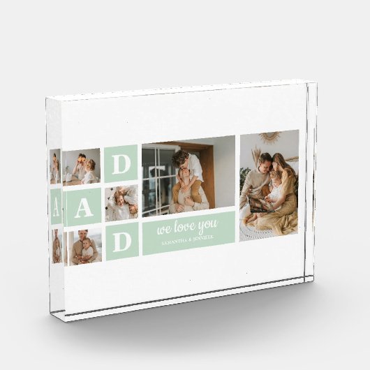 Modern Mint Collage Foto Pap Beste Gift (Links)