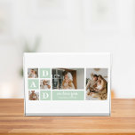 Modern Mint Collage Foto Pap Beste Gift<br><div class="desc">Modern Mint Collage Photo Dad Best Gift is een uniek en gepersonaliseerd geschenk dat perfect is voor elke gelegenheid zoals Vaderdag, verjaardagen of een andere speciale dag die vaders eert. Dit cadeau is ontworpen om de speciale momenten en herinneringen te laten zien die je de hele jaren met je vader...</div>