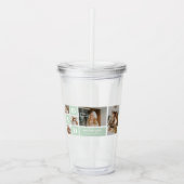 Modern Mint Collage Foto Pap Beste Gift Acryl Drinkbeker (Voorkant)