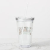 Modern Mint Collage Foto Pap Beste Gift Acryl Drinkbeker (Achterkant)