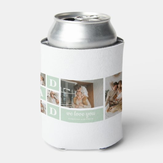 Modern Mint Collage Foto Pap Beste Gift Blikjeskoeler (Blikje Voorkant)