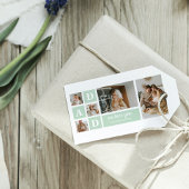 Modern Mint Collage Foto Pap Beste Gift Cadeaulabel