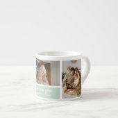 Modern Mint Collage Foto Pap Beste Gift Espresso Kop (Voorkant rechts)