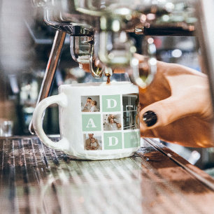 Modern Mint Collage Foto Pap Beste Gift Espresso Kop