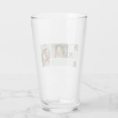 Modern Mint Collage Foto Pap Beste Gift Glas (Achterkant)