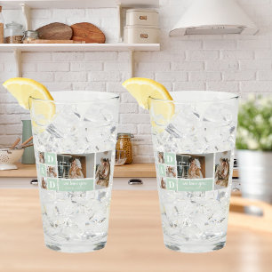 Modern Mint Collage Foto Pap Beste Gift Glas