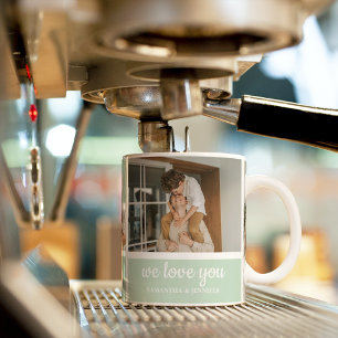 Modern Mint Collage Foto Pap Beste Gift Grote Koffiekop