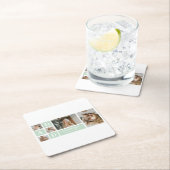 Modern Mint Collage Foto Pap Beste Gift Kartonnen Onderzetters (Insitu)