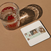 Modern Mint Collage Foto Pap Beste Gift Kartonnen Onderzetters