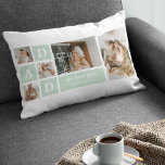Modern Mint Collage Foto Pap Beste Gift Kussen<br><div class="desc">Modern Mint Collage Photo Dad Best Gift is een uniek en gepersonaliseerd geschenk dat perfect is voor elke gelegenheid zoals Vaderdag, verjaardagen of een andere speciale dag die vaders eert. Dit cadeau is ontworpen om de speciale momenten en herinneringen te laten zien die je de hele jaren met je vader...</div>