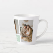 Modern Mint Collage Foto Pap Beste Gift Latte Mok (Rechts)