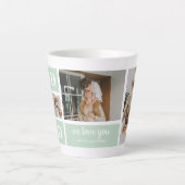 Modern Mint Collage Foto Pap Beste Gift Latte Mok (Voorkant)