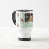 Modern Mint Collage Foto Pap Beste Gift Reisbeker (Voorkant links)