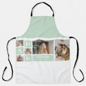 Modern Mint Collage Foto Pap Beste Gift Schort (Voorkant)
