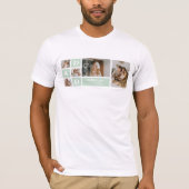 Modern Mint Collage Foto Pap Beste Gift T-shirt (Voorkant)